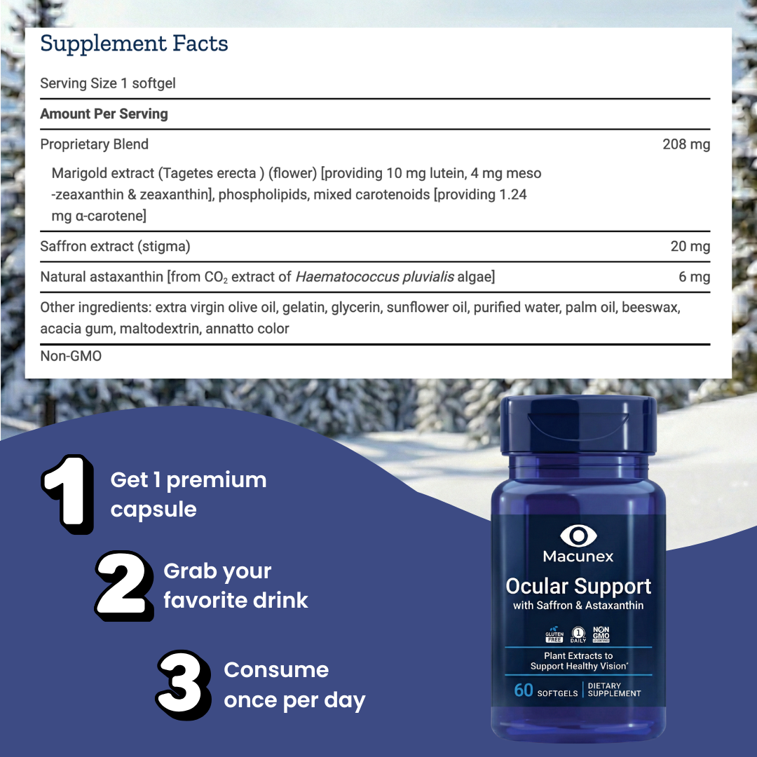 Ocular Support with Saffron & Astaxanthin