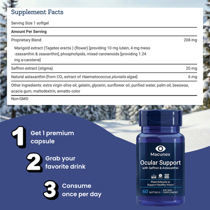 Ocular Support with Saffron & Astaxanthin